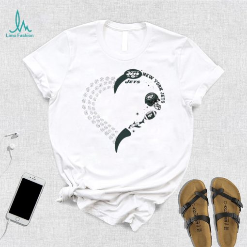 New York Jets football heart helmet logo gift shirt