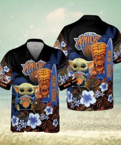 New York Knicks Baby Yoda National Basketball Hawaiian Shirt Association