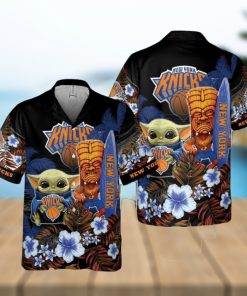 New York Knicks Baby Yoda National Basketball Hawaiian Shirt Association