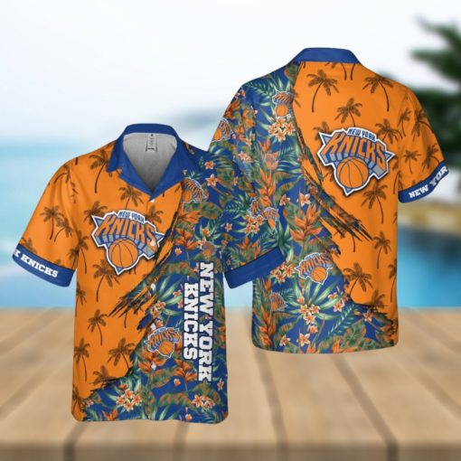 New York Knicks Themed Vibrant Hawaiian Shirt