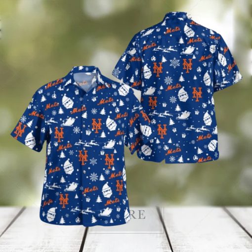 New York Mets Christmas Hawaiian Shirt Beach Gift Fans For Men And Women