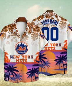 New York Mets Major League Baseball Custom Name And Number 3D Print Hawaiian Shirt