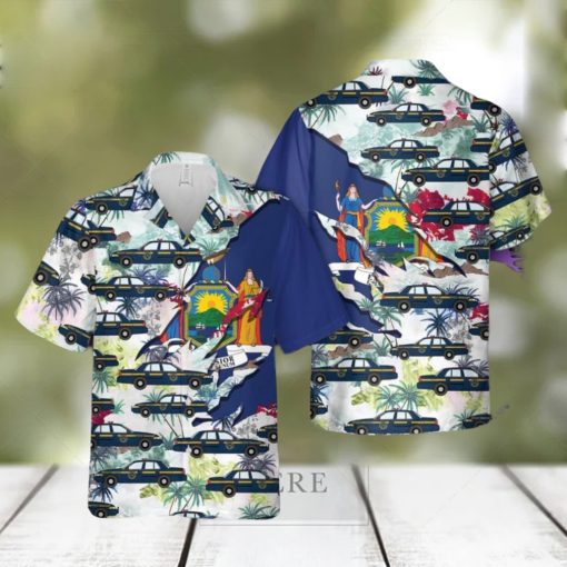 New York State Police Summer Beach Gift 3D Hawaiian Shirt