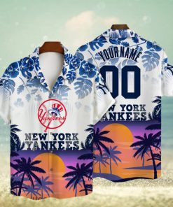 New York Yankees Custom Name And Number Major League Baseball 3D Print Hawaiian Shirt