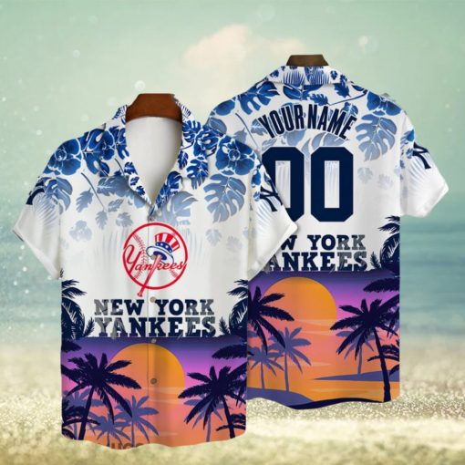 New York Yankees Custom Name And Number Major League Baseball 3D Print Hawaiian Shirt