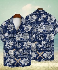 New York Yankees Hibiscus Pattern Vintage Hawaiian Shirt