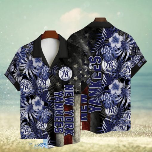 New York Yankees MLB American Flower Breathable Hawaiian Shirt