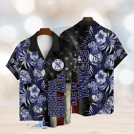 New York Yankees MLB American Flower Breathable Hawaiian Shirt
