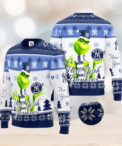 New York Yankees MLB Grinch Ugly Christmas Sweater Xmas 3D Printed Christmas Sweater Gift