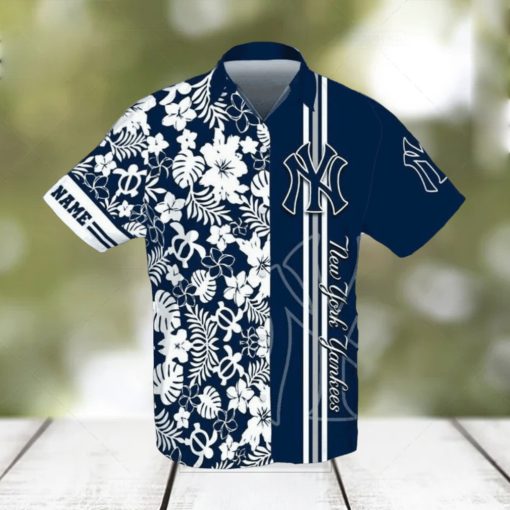 New York Yankees Mlb Baseball Sport Custom Name Hawaiian Graphic Print Short Sleeve Hawaiian Shirt