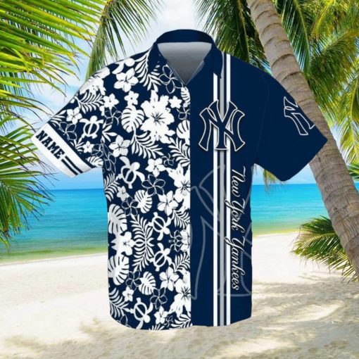 New York Yankees Mlb Baseball Sport Custom Name Hawaiian Graphic Print Short Sleeve Hawaiian Shirt