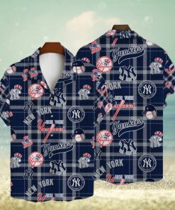 New York Yankees Plaid Baseball Pattern Vintage Hawaiian Shirt