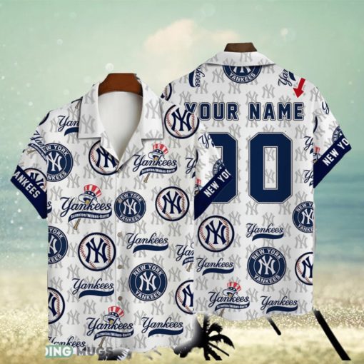 NewYork Yankees MLB Custom Name And Number Summer 3D Hawaiian Shirt