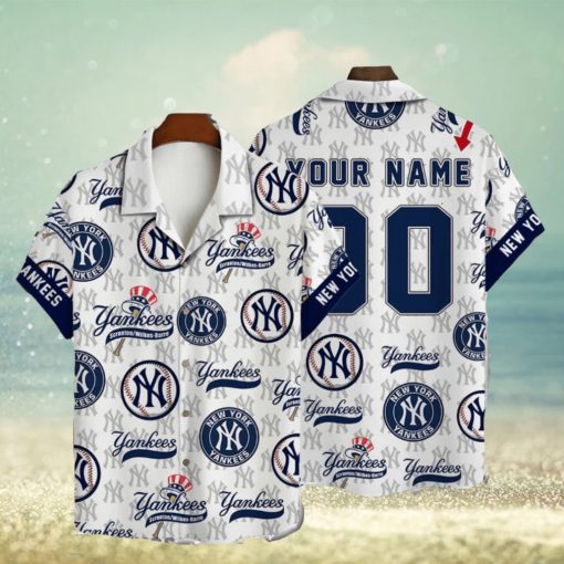 NewYork Yankees MLB Custom Name And Number Summer 3D Hawaiian Shirt