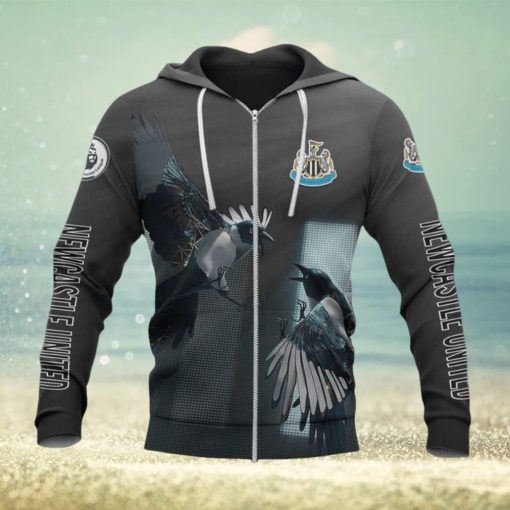Newcastle United FC The Magpies Black Zip Up Hoodie