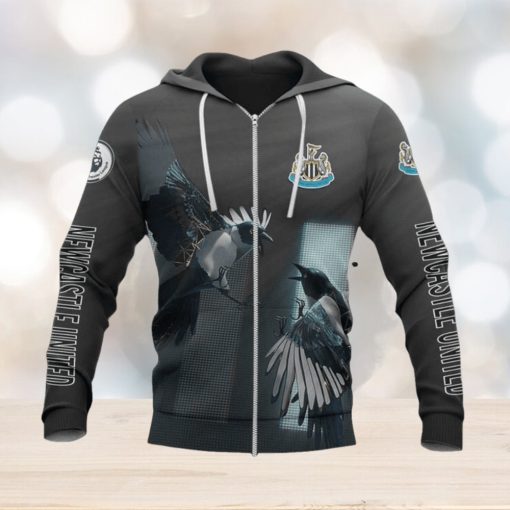 Newcastle United FC The Magpies Black Zip Up Hoodie