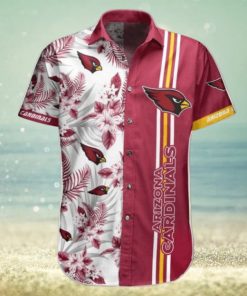 Nfl Arizona Cardinals Red White Flower Trendy Hawaiian Shirt Aloha Shirt