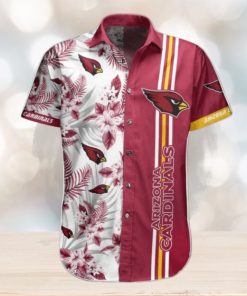 Nfl Arizona Cardinals Red White Flower Trendy Hawaiian Shirt Aloha Shirt