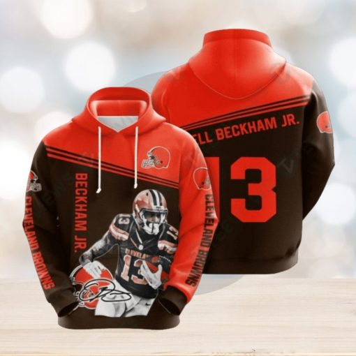Nfl Cleveland Browns 3D Puff Print Hoodie