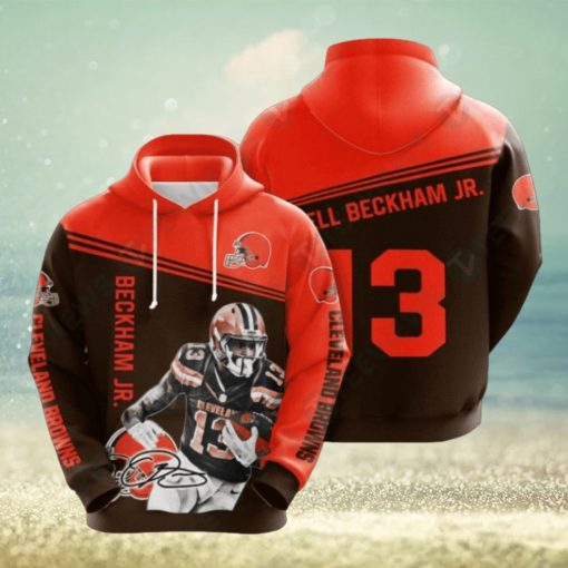 Nfl Cleveland Browns 3D Puff Print Hoodie