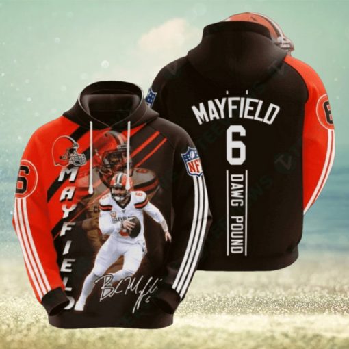 Nfl Cleveland Browns 3D Zip Up Hoodie