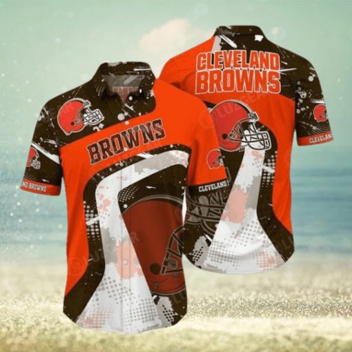 Nfl Cleveland Browns Orange Trendy Hawaiian Shirt Aloha Shirt