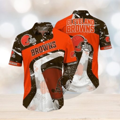 Nfl Cleveland Browns Orange Trendy Hawaiian Shirt Aloha Shirt