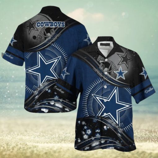 Nfl Dallas Cowboys Highlight Logo Grey Trendy Hawaiian Shirt Aloha Shirt