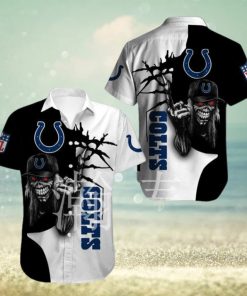 Nfl Indianapolis Colts Halloween Iron Maiden Trendy Hawaiian Shirt Aloha Shirt