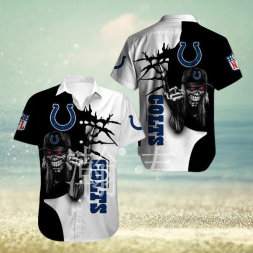 Nfl Indianapolis Colts Halloween Iron Maiden Trendy Hawaiian Shirt Aloha Shirt