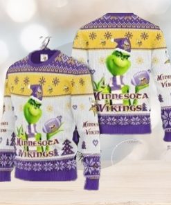 Nfl Minnesota Vikings Grinch Winter Ugly Christmas Sweater Perfect Holiday Gift