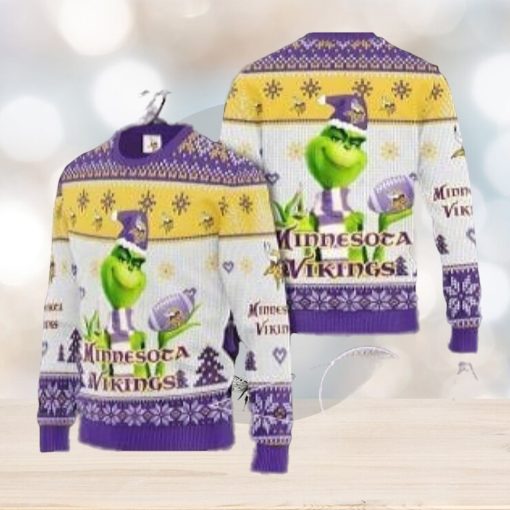 Nfl Minnesota Vikings Grinch Winter Ugly Christmas Sweater Perfect Holiday Gift