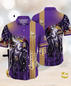 Nfl Minnesota Vikings Horror Halloween Night Trendy Hawaiian Shirt Aloha Shirt