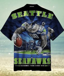 Nfl Seattle Seahawks Navy Mascot Trendy Hawaiian Shirt Aloha Shirt