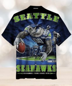 Nfl Seattle Seahawks Navy Mascot Trendy Hawaiian Shirt Aloha Shirt