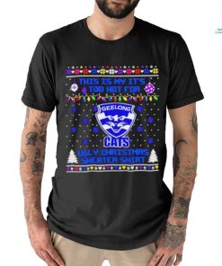 Nice Geelong Cats This Is My It’s Too Hot For Ugly Christmas T shirt