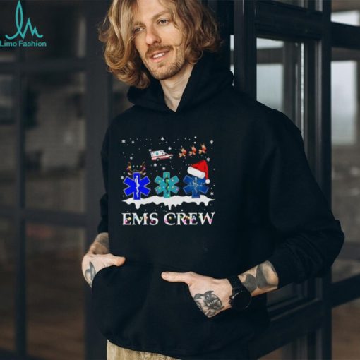 Nice Nurse Santa Hat Reindeer Ems Crew Merry Christmas Shirt