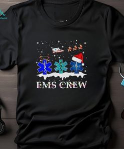 Nice Nurse Santa Hat Reindeer Ems Crew Merry Christmas Shirt