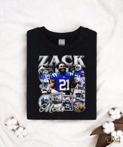 Nice zack Moss number 21 Buffalo Bills football portrait pose retro shirt