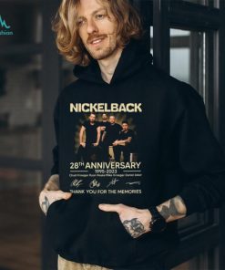 Nickleback 28th Anniversary 1995 – 2023 Chad Kroeger Ryan Peake Mike Kroeger Daniel Adair Thank You For The Memories T Shirt