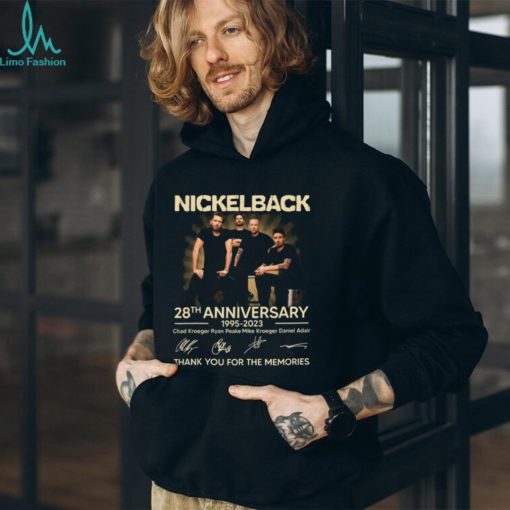 Nickleback 28th Anniversary 1995 – 2023 Chad Kroeger Ryan Peake Mike Kroeger Daniel Adair Thank You For The Memories T Shirt