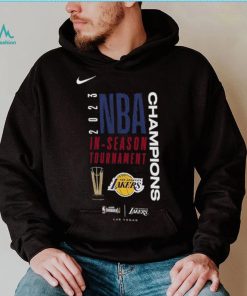 Nike Los Angeles Lakers Youth Black 2023 NBA In Season Tournament Champions Locker Room T Shirt