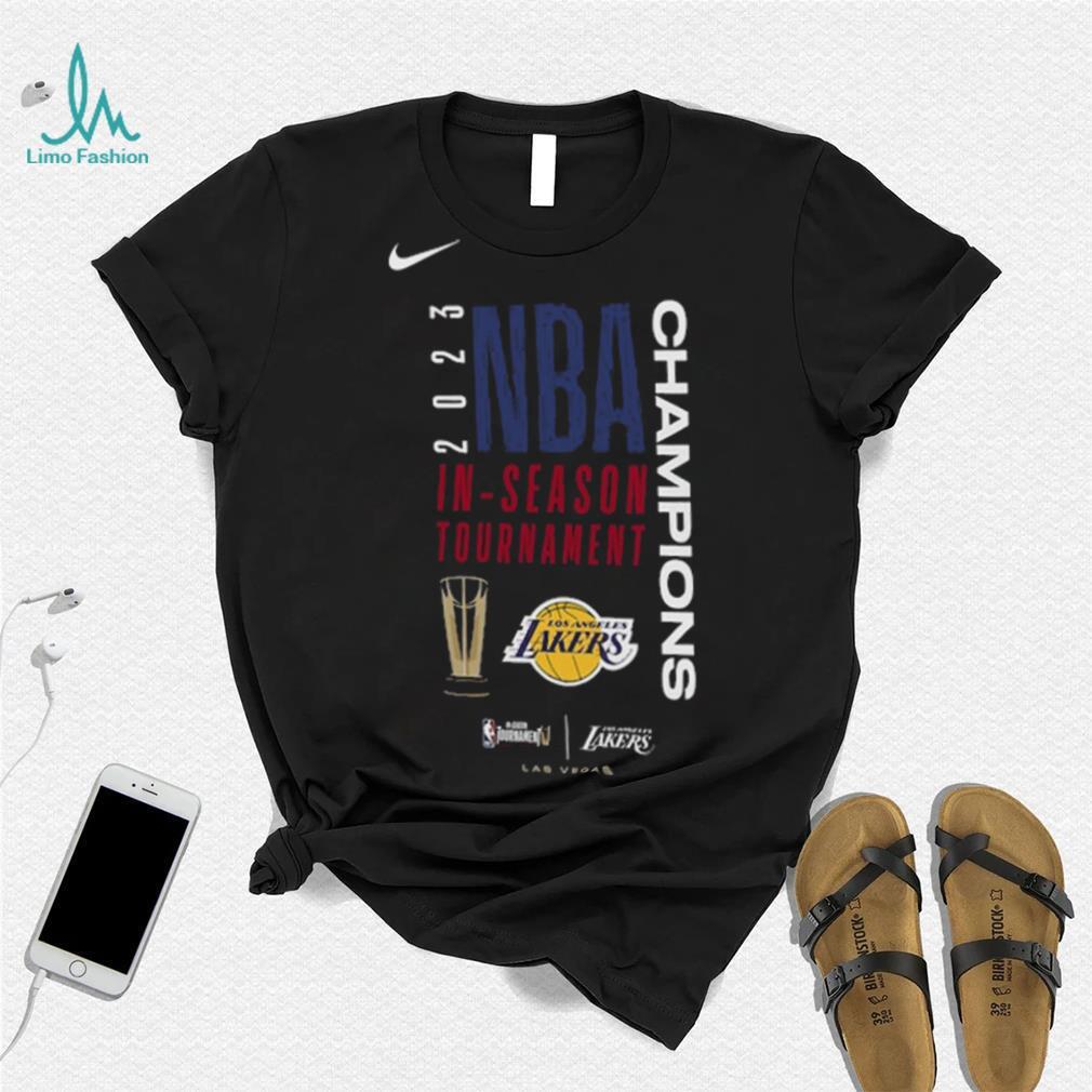 Nike Los Angeles Lakers Youth Black 2023 NBA In Season Tournament Champions Locker Room T Shirt Nike Los Angeles Lakers Youth Black 2023 NBA In Season Tournament Champions Locker Room T Shirt
