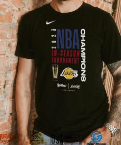 Nike Los Angeles Lakers Youth Black 2023 NBA In Season Tournament Champions Locker Room T Shirt