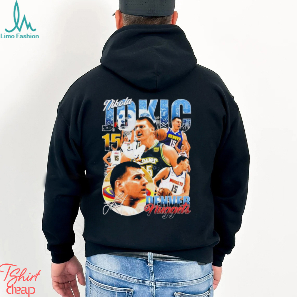 Nikola Jokic Denver Nuggets NBA basketball signature graphic shirt Nikola Jokic Denver Nuggets NBA basketball signature graphic shirt