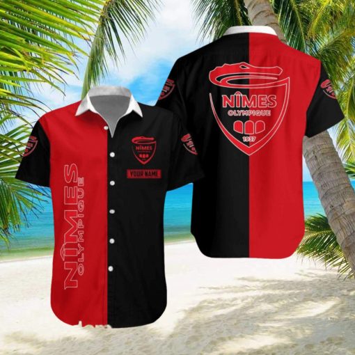 Nimes Olympique Hawaiian Shirt Style Gift For Men And Women