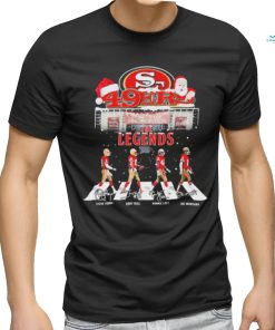 Niner 49ers The Legends Abbey Road Christmas Signatures Shirt