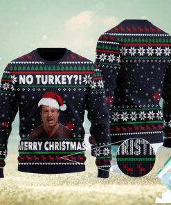 No Turkey Merry Quotes British TV Series Ugly Christmas Sweater Gift For Men Women