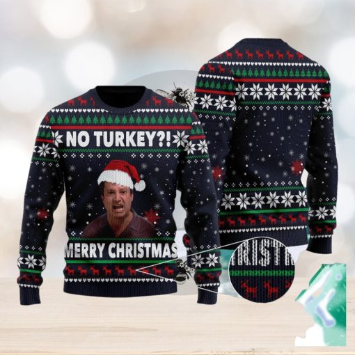 No Turkey Merry Quotes British TV Series Ugly Christmas Sweater Gift For Men Women