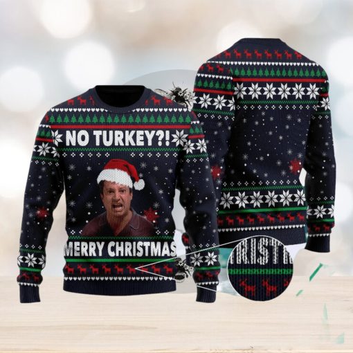 No Turkey Merry Quotes British TV Series Ugly Christmas Sweater Gift For Men Women